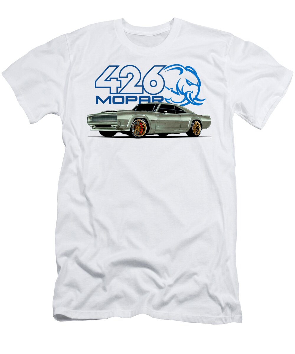 13 Dodge Charger 1968 Hellephant 426 Hemi Supercharged Mopar Vladislav Shapovalenko T-Shirt