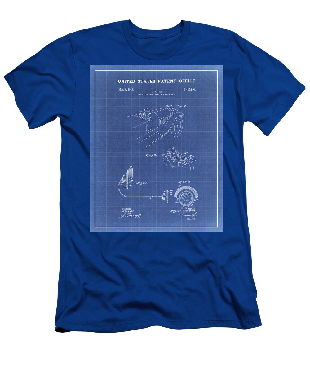 1923 Illuminated Hood Ornament Patent Blueprint Dale Kincaid T-Shirt