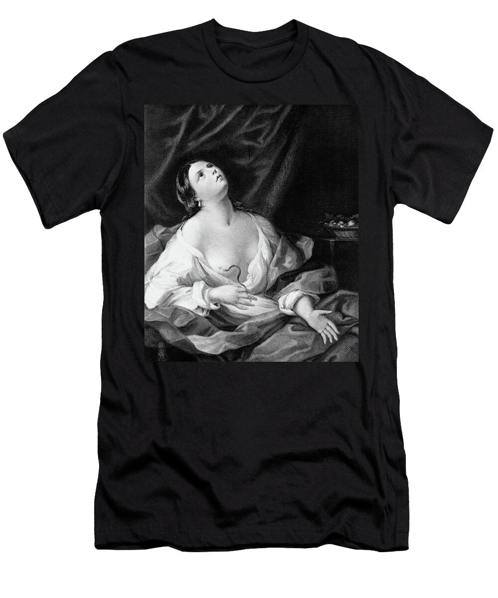 Cleopatra Committing Suicide Clutching Vintage Images T-Shirt