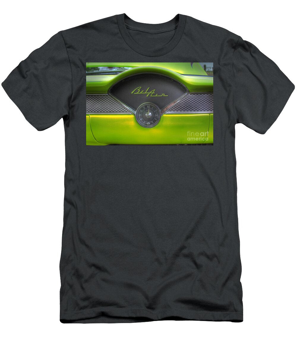 Green Chevy Bel Air Glove Box and Clockface Lee Dos Santos T-Shirt