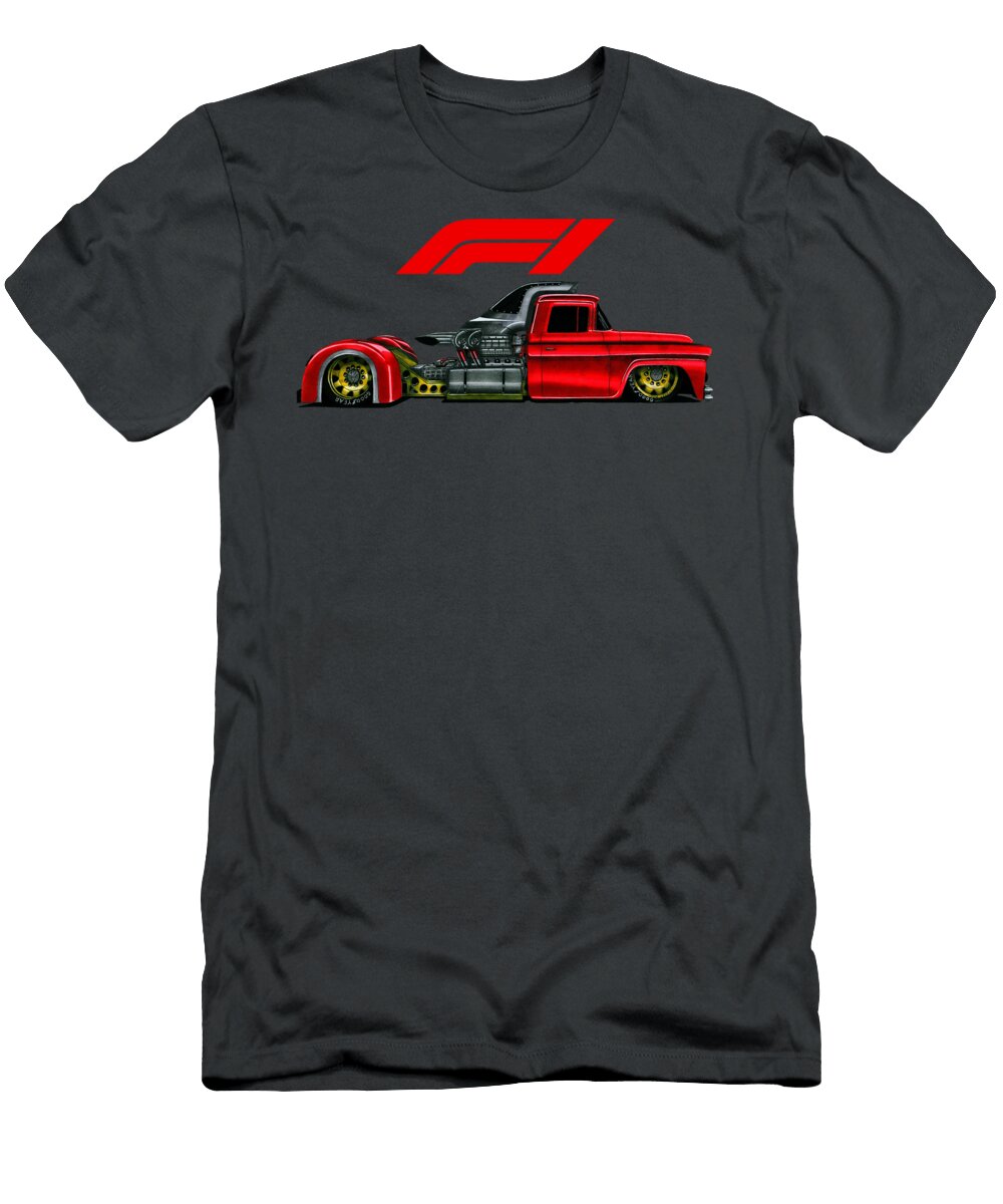 Legendary Stance Modified Truck Chevrolet C10 Pick Up V12 Supercharged F1 Concept Vladyslav Shapovalenko T-Shirt