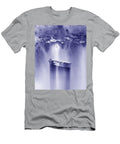 Peaceful Lake with a Boat Purple Blue Very Peri Watercolor I Irina Sztukowski T-Shirt