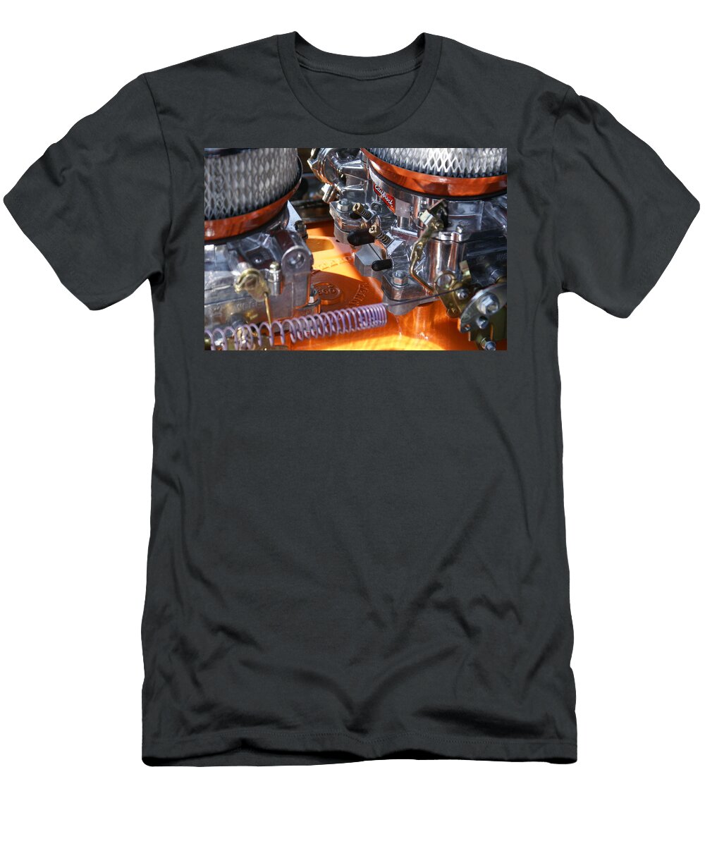 Shiny Classic Car Under the Hood 3 Leonard Rosenfield T-Shirt