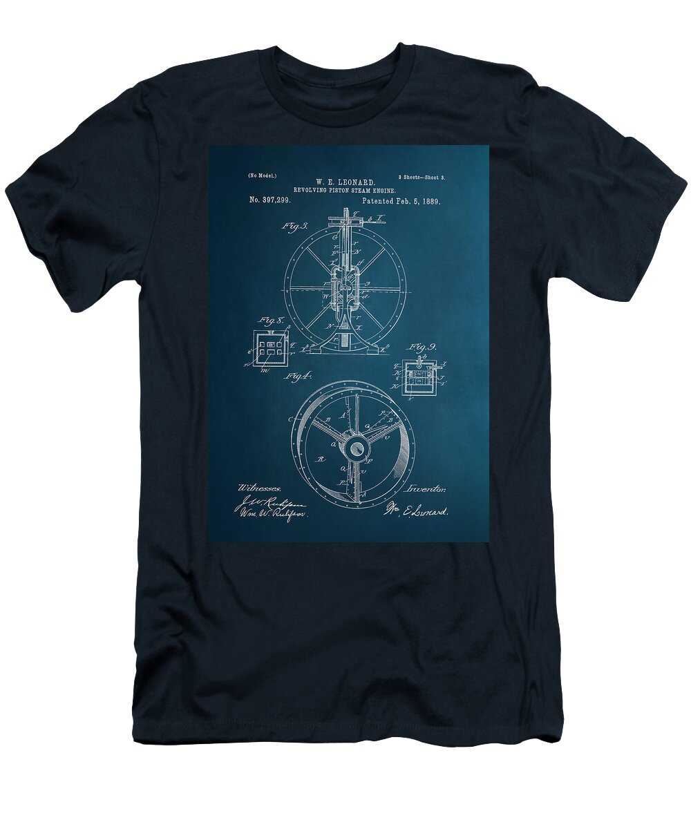 Steam Engine Deep Blue Brooke Roby T-Shirt