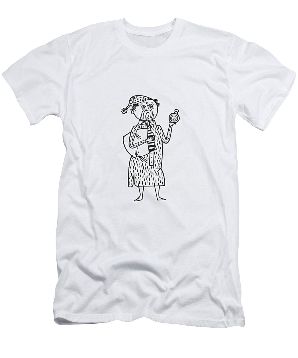 Tired Man in Nightshirt Csa Images T-Shirt