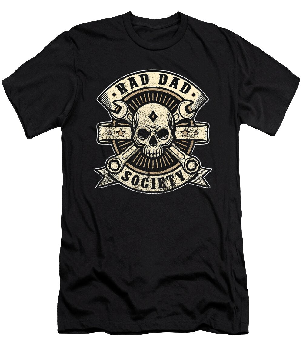 Vintage Rad Dad Society Skull Wrench Badge Sophie Eleanor T-Shirt