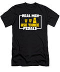 Womens Real Men Use Three Pedals for a Car Fanatic Shifter Vneck Graphic Gordon Ziemann T-Shirt