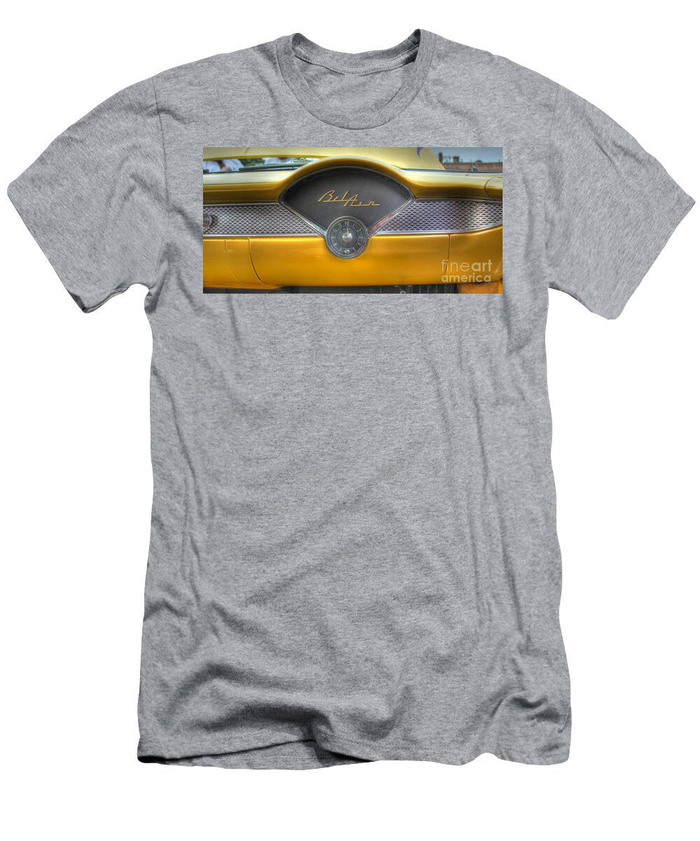 Yellow Chevy Bel Air Dashboard Lee Dos Santos T-Shirt